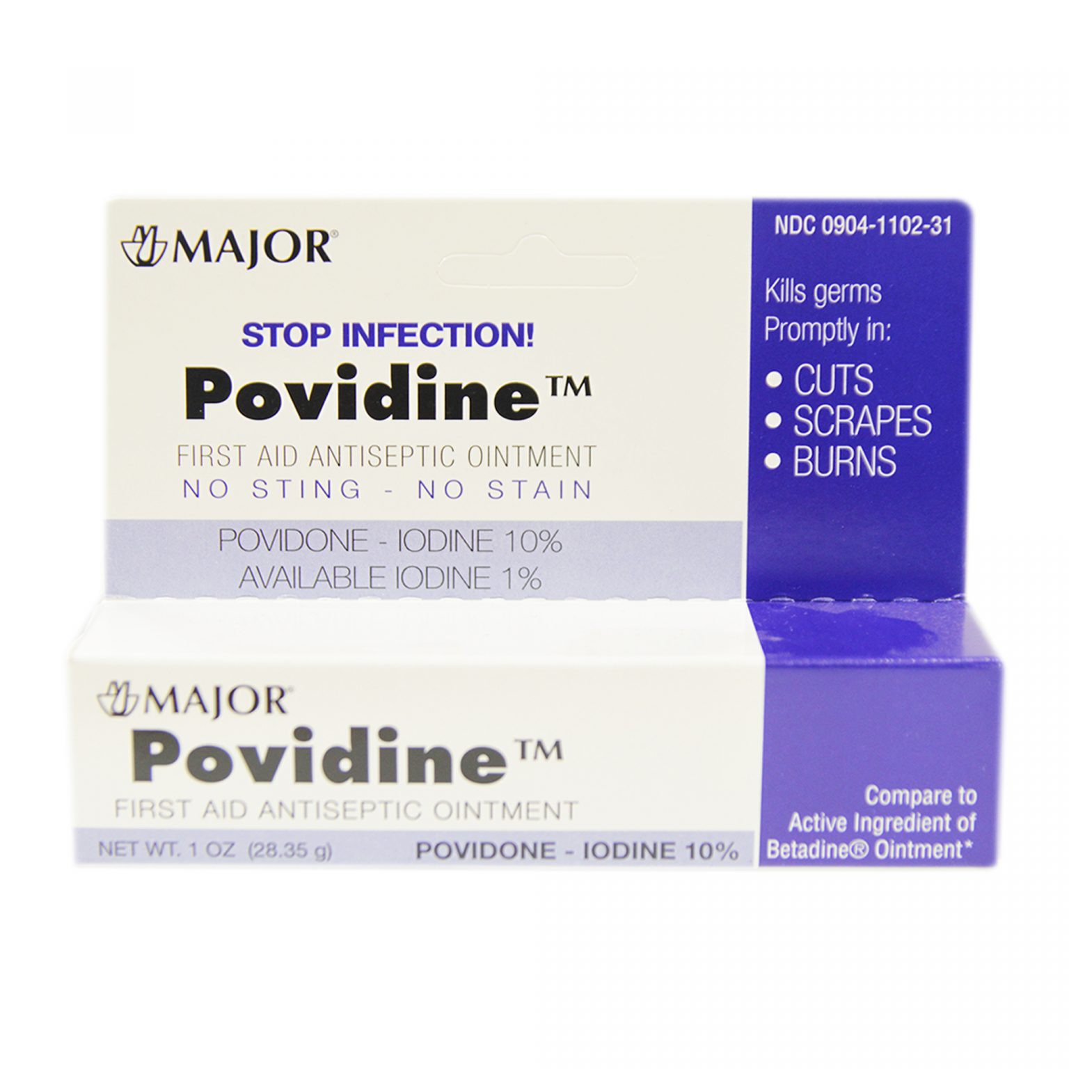 Major Povidone Iodine Ointment 10% 1oz (28.35g) – Jollys Pharmacy