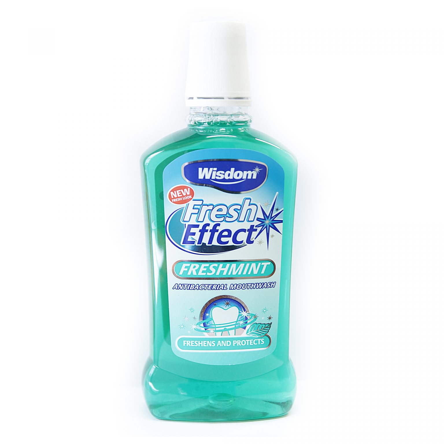 Wisdom Fresh Mint Antibacterial Mouthwash 500ML Jollys Pharmacy