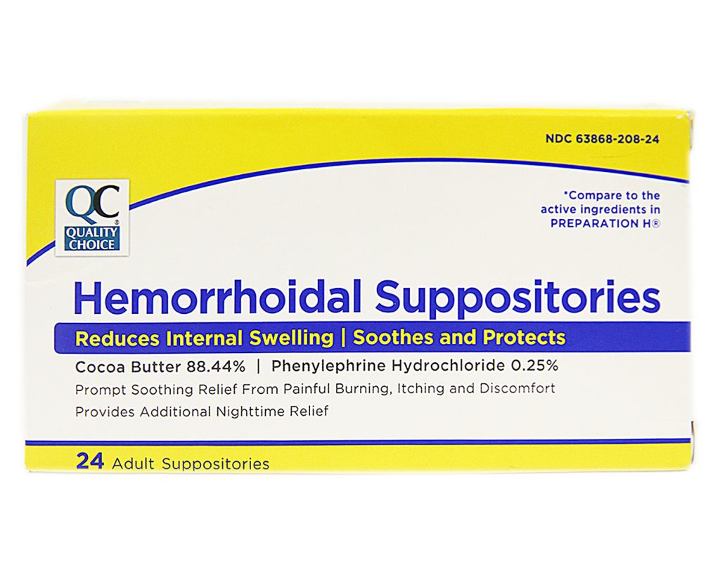 Quality Choice Hemorrhoidal Suppositories 24ct - Jollys Pharmacy Online ...