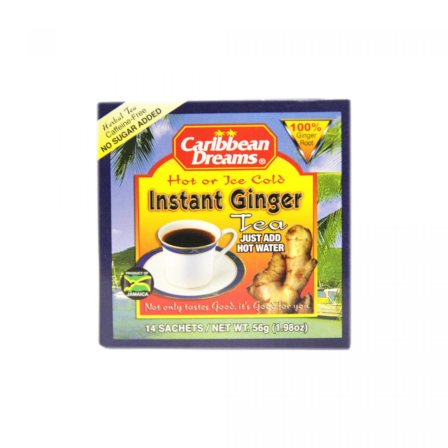 Caribbean Dreams Unsweetened Instant Ginger Tea - Jollys Pharmacy ...