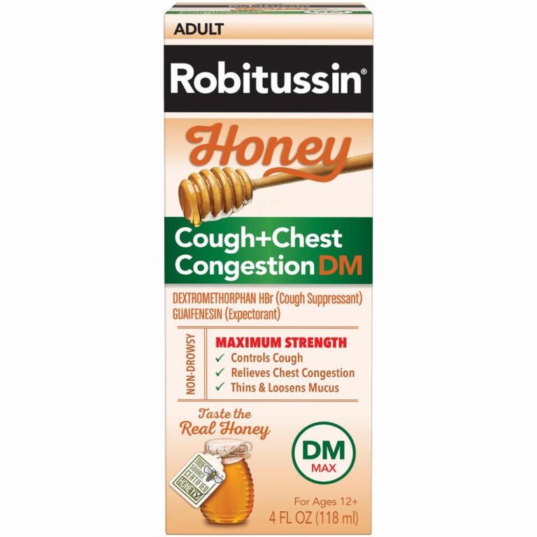 Robitussin Honey Maximum Strength Cough & Chest Congestion DM 4oz Jollys Pharmacy Online Store