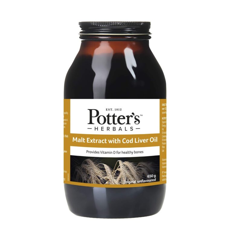 Potters Malt Extract With Cod Liver Oil Original 650g Jollys Pharmacy