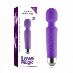 iWand Mini Purple 20 Speed Rechargeable Silicone Wand Massager