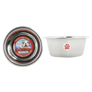 RUFF AND TUFF DOG BOWL QUART STAINLESS STEEL