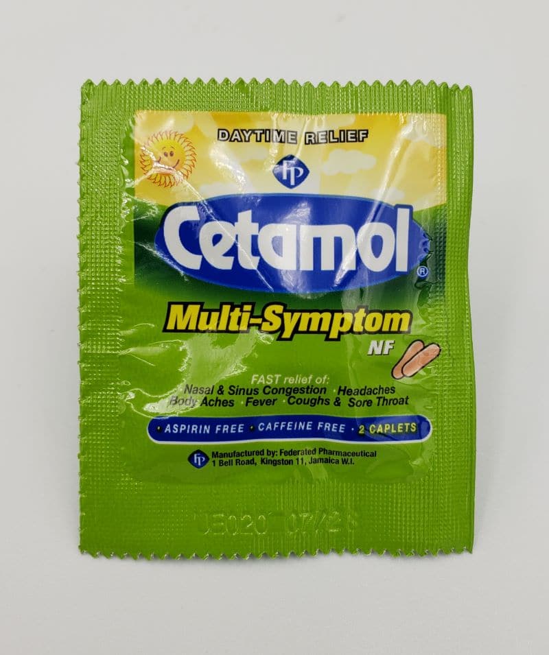 Cetamol Cold & Flu Daytime MultiSymptom Relief 2 Caplet Pack Cetamol
