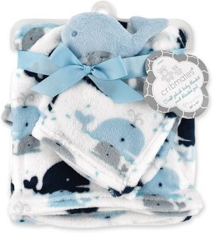 Cribmates Soft  Plush  Blanket And Pal Bear Set (Assorted)