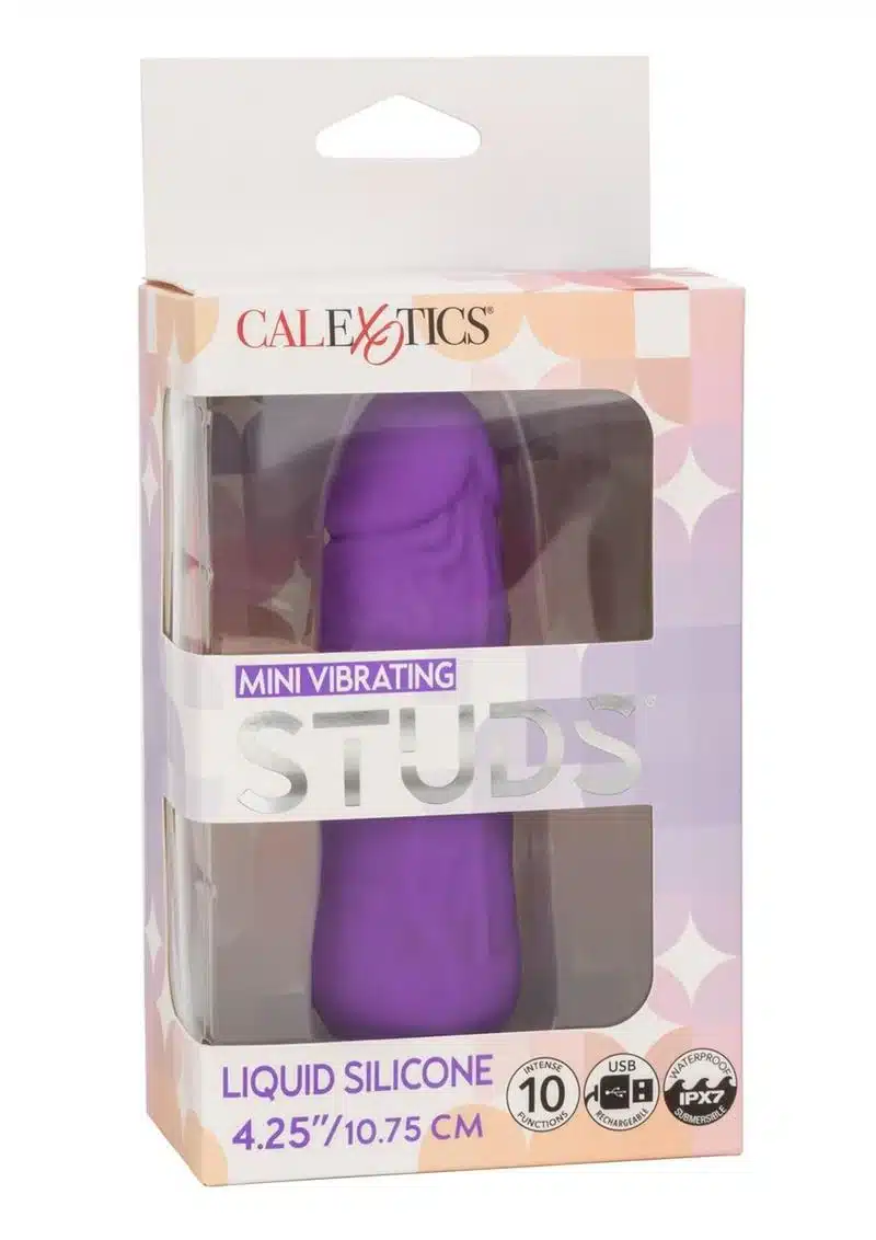 Mini Rechargeable Vibrating Studs Massager -Purple