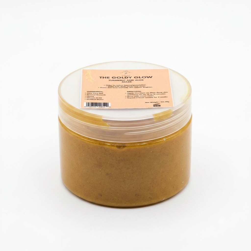 The Goldy Glow Turmeric And Aloe Face And Body Mask 4oz