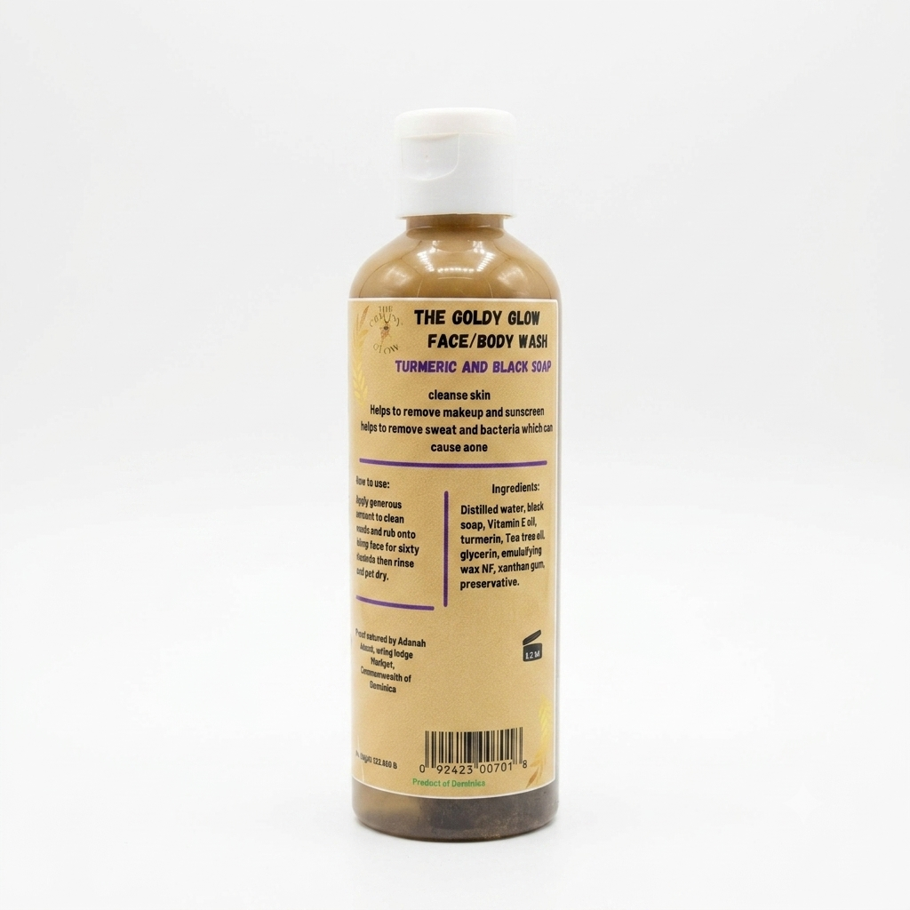 The Goldy Glow Turmeric And Black Soap Cleanser 4oz